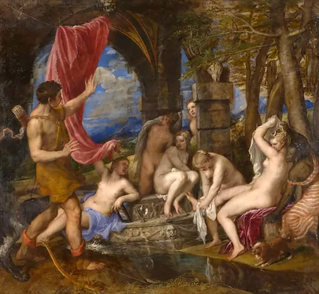 Diana and Actaeon, Titian (1556-59); National Gallery, London