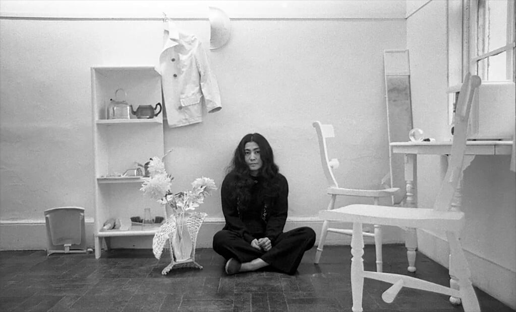 Yoko Ono in Half-A-Room, Lisson Gallery, London, 1967; photo: Clay Perry © Yoko Ono