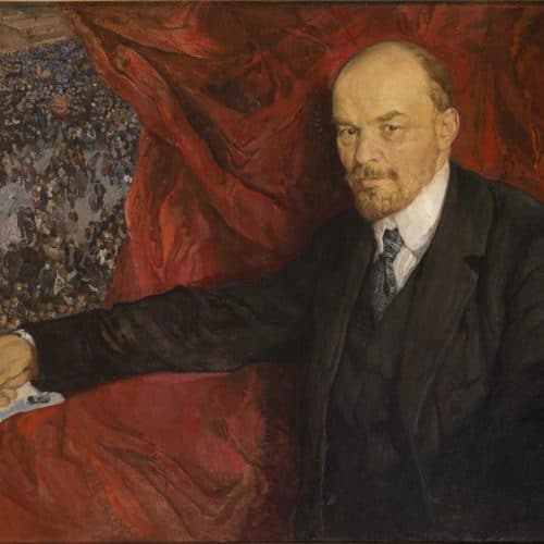 Isaak Brodsky, V.I.Lenin and Manifestation, 1919; The State Historical Museum, Moscow
